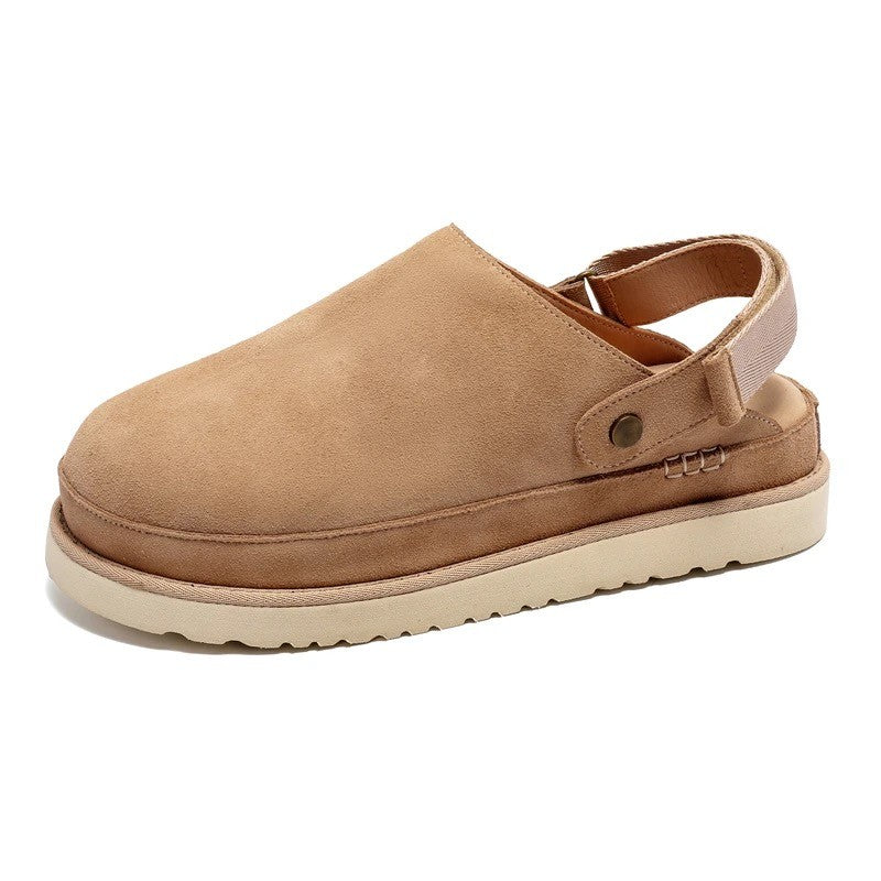 Sling Back Suede Slip On Shoes