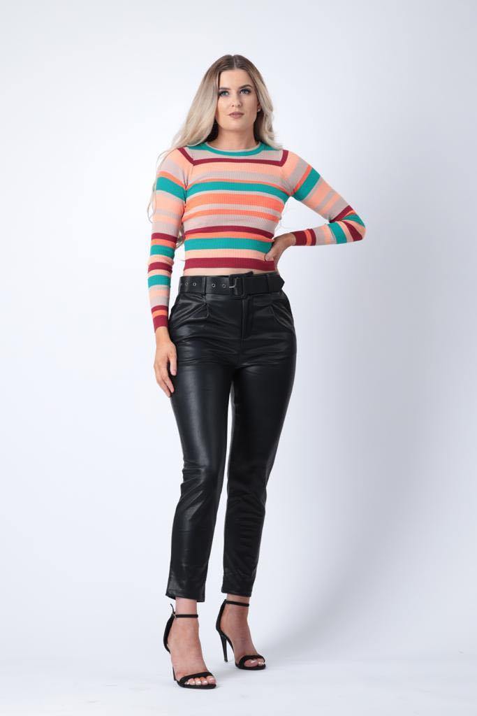 Colourful Striped Knitted Jumper - watts that trend