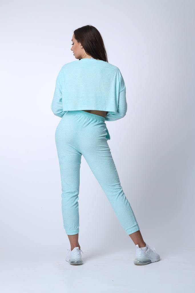 Day Off Cropped Jumper in Mint - watts that trend