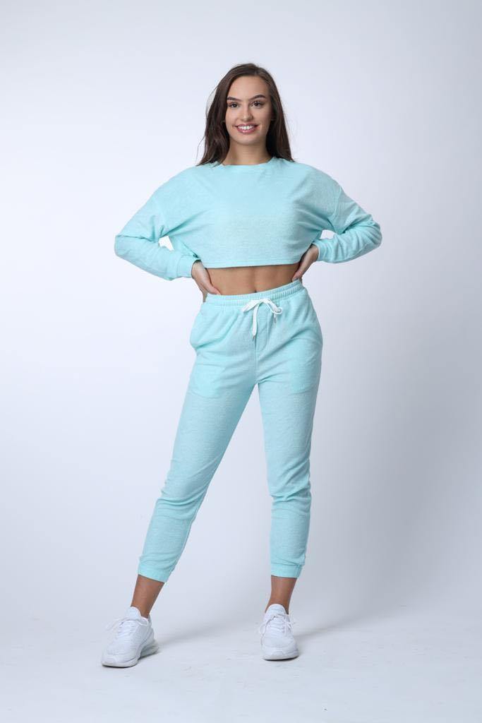 Just Chillin' Cropped Joggers in Mint - watts that trend